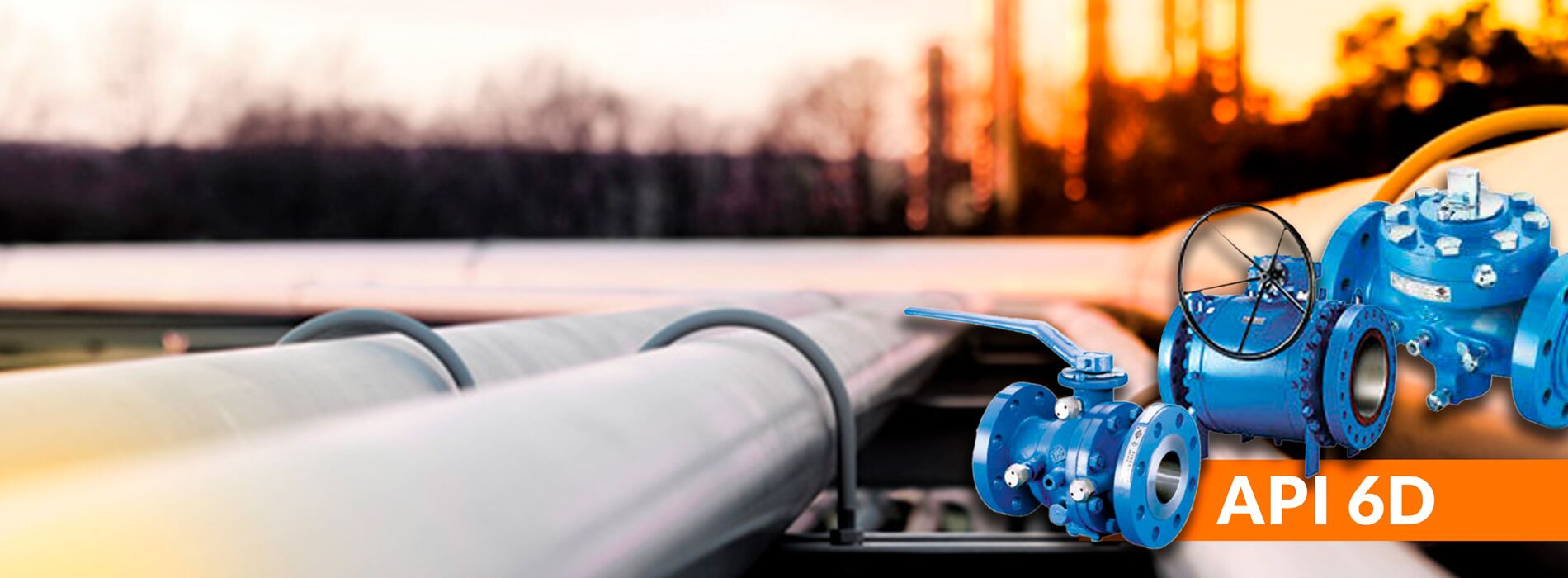 Refinery for oil products with KF-Valves ball valves in the forground